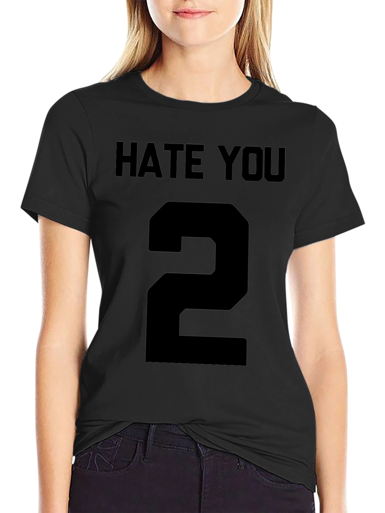 Hate You Number 2 Graphic Tee - Black