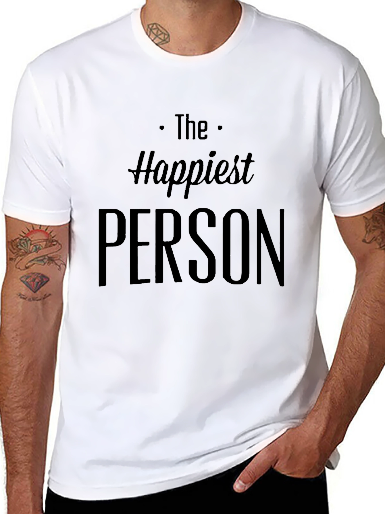 Happiest Person Graphic Tee - Casual Style