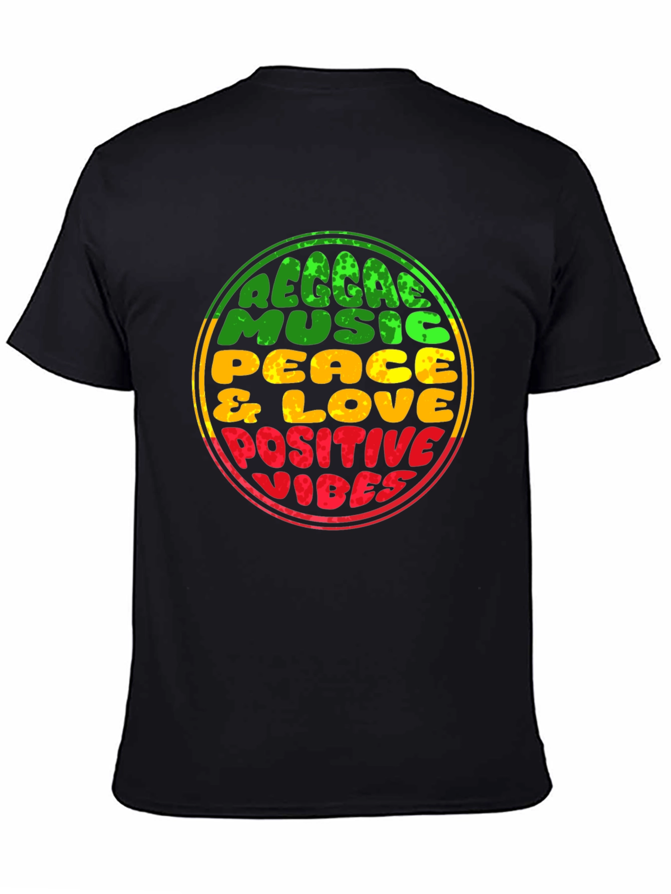 Reggae Music T-Shirt - Peace & Love Positive Vibes