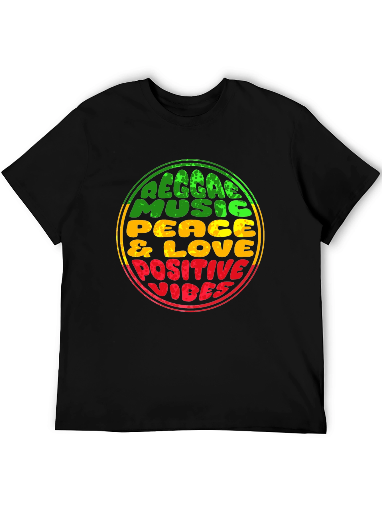 Reggae Music T-Shirt - Peace & Love Positive Vibes