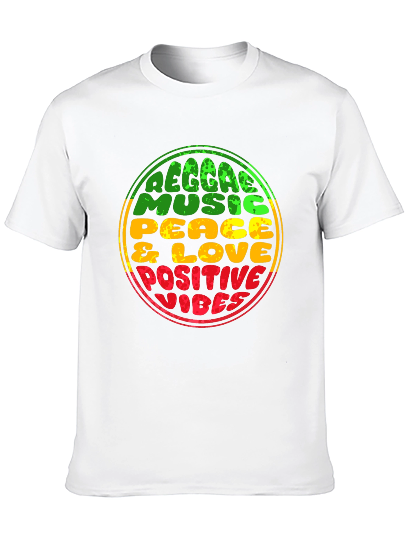 Reggae Music T-Shirt - Peace & Love Positive Vibes