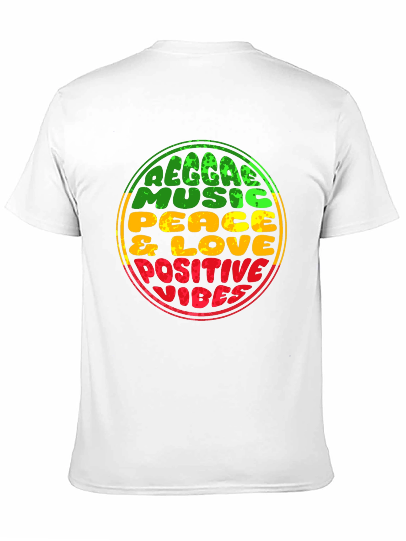 Reggae Music T-Shirt - Peace & Love Positive Vibes