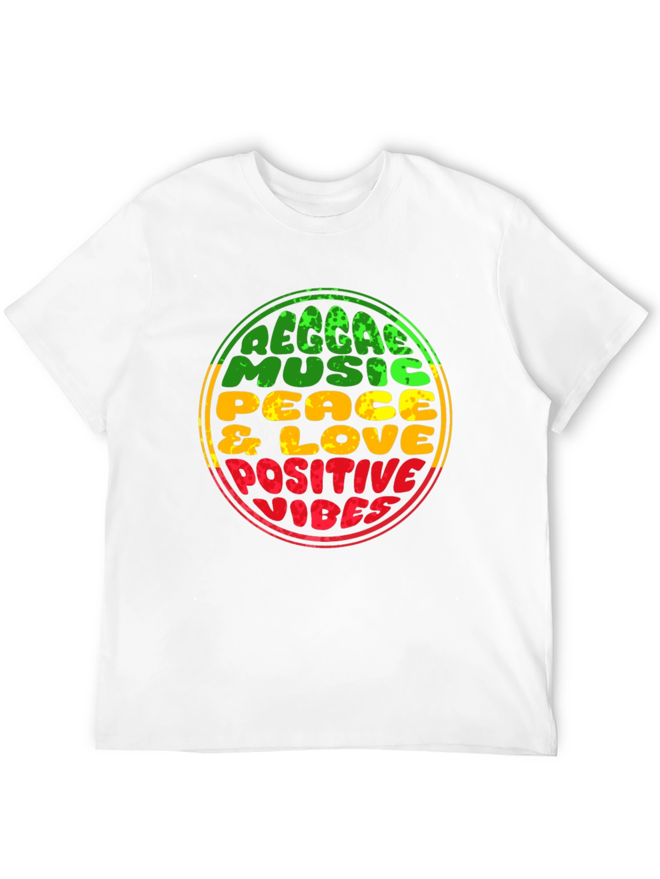 Reggae Music T-Shirt - Peace & Love Positive Vibes