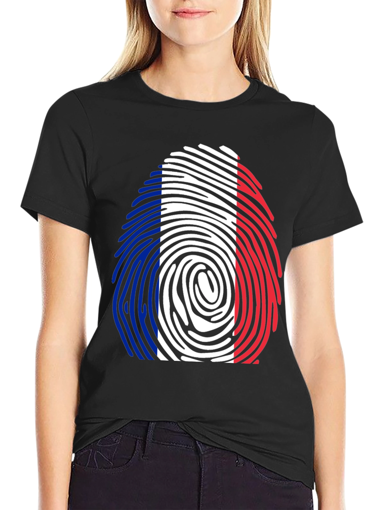 French Flag Fingerprint T-Shirt