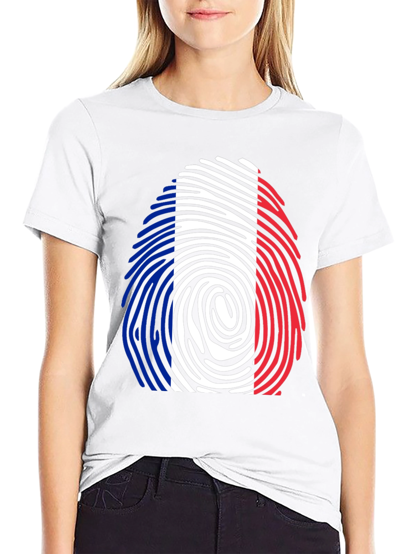 French Flag Fingerprint T-Shirt