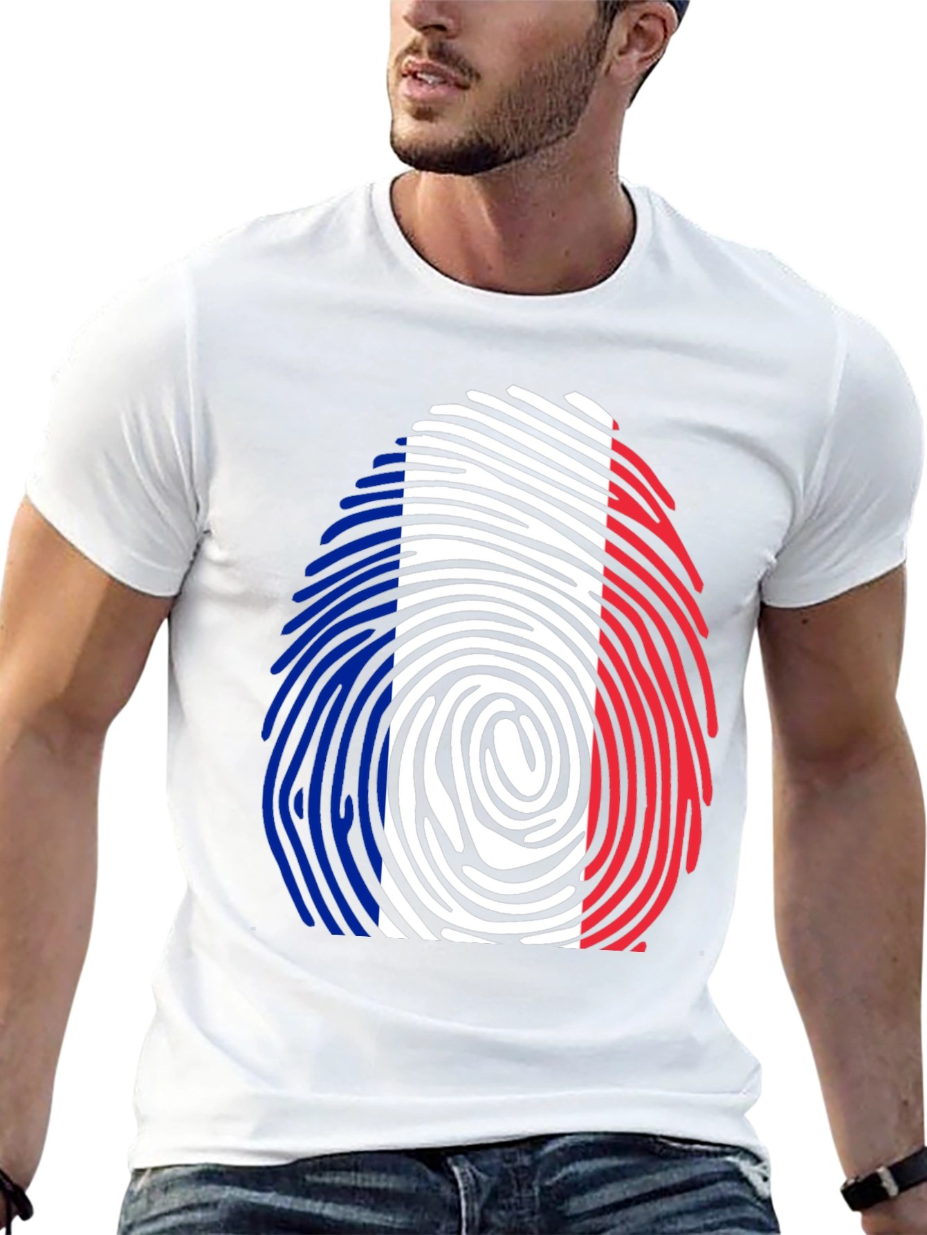 French Flag Fingerprint T-Shirt