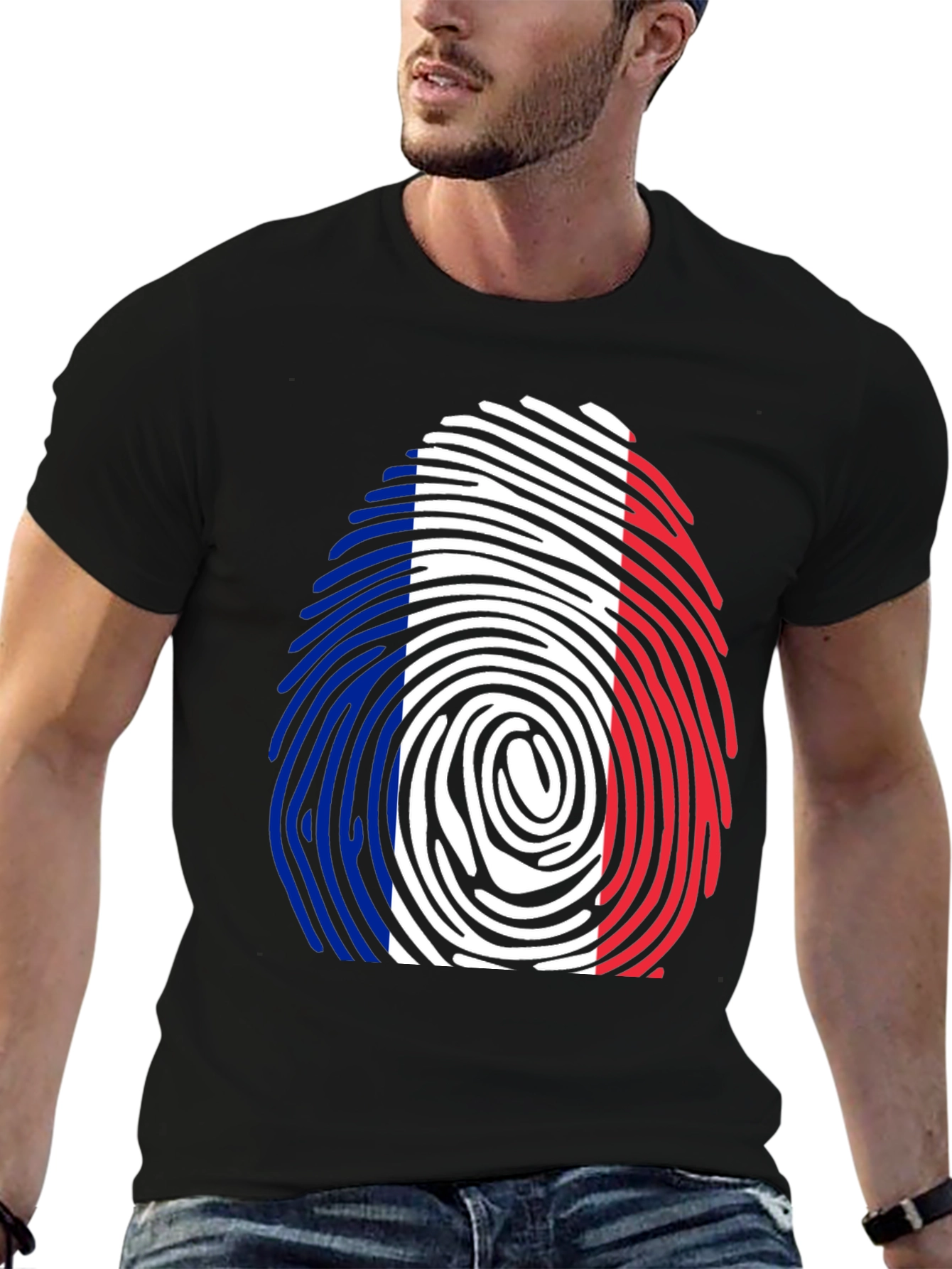 French Flag Fingerprint T-Shirt
