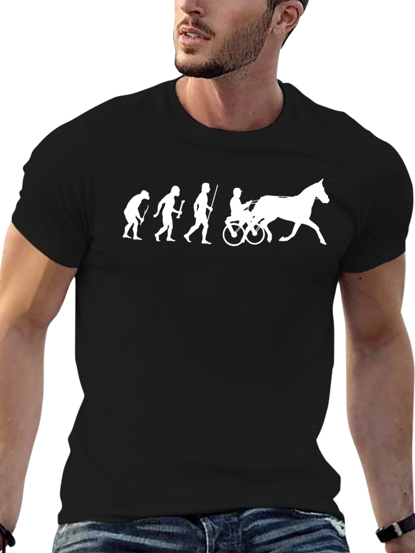 Evolution Horse T-Shirt Black