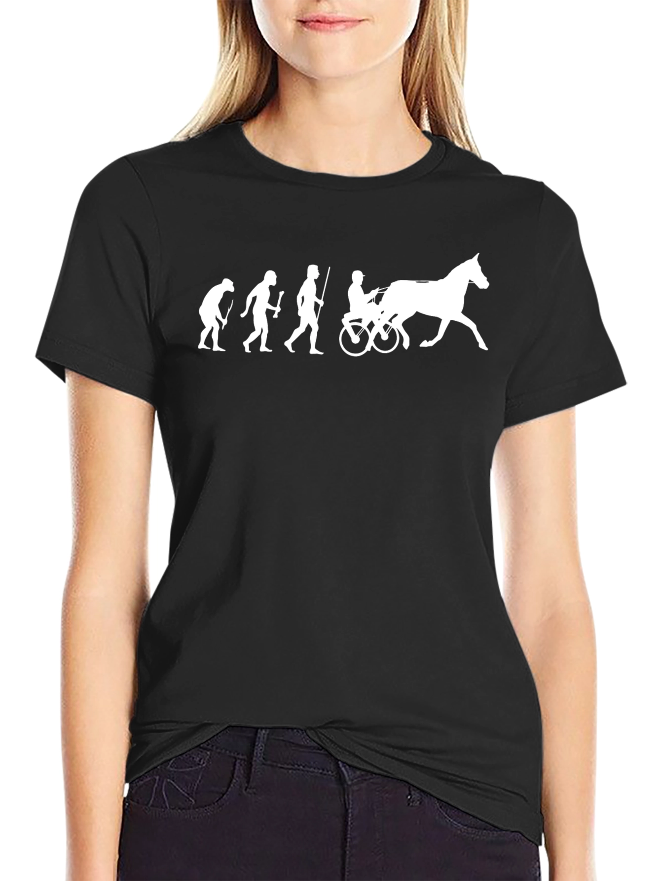 Evolution Horse T-Shirt Black