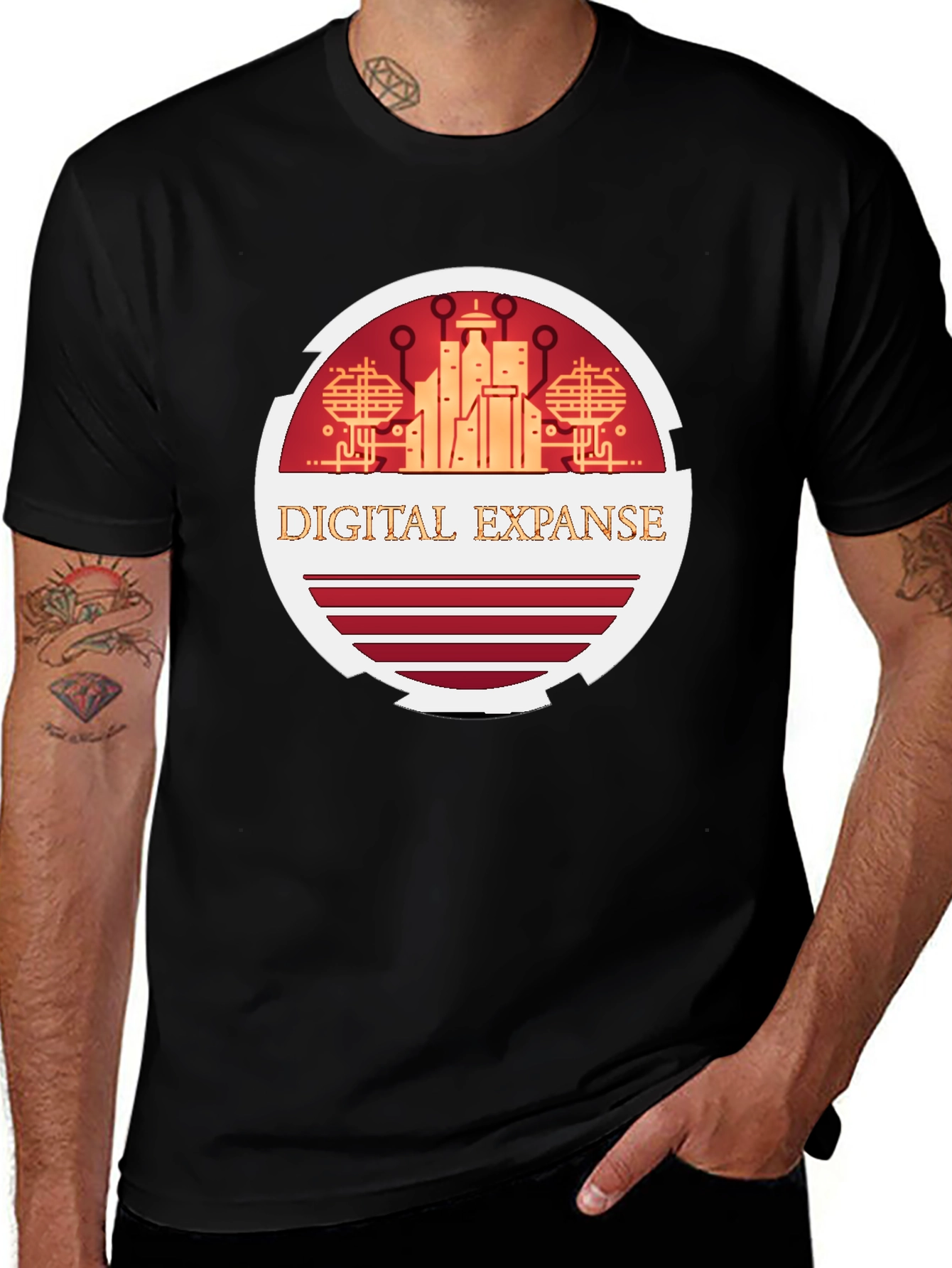 Digital Expanse Graphic Tee - Black