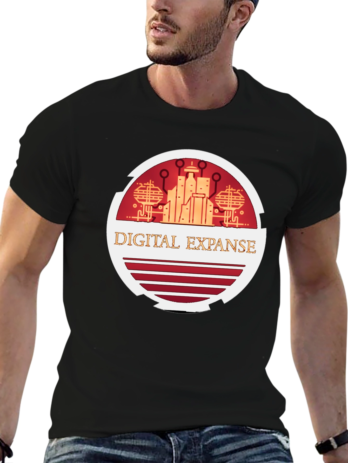 Digital Expanse Graphic Tee - Black