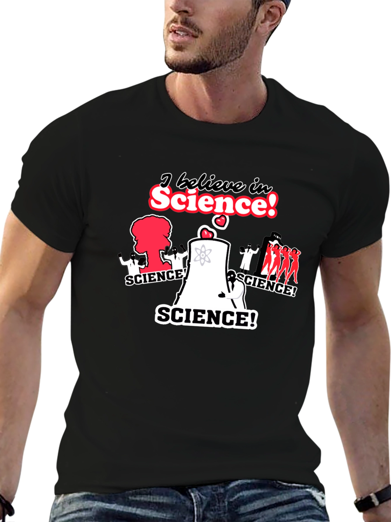 I Believe in Science! T-Shirt - Black