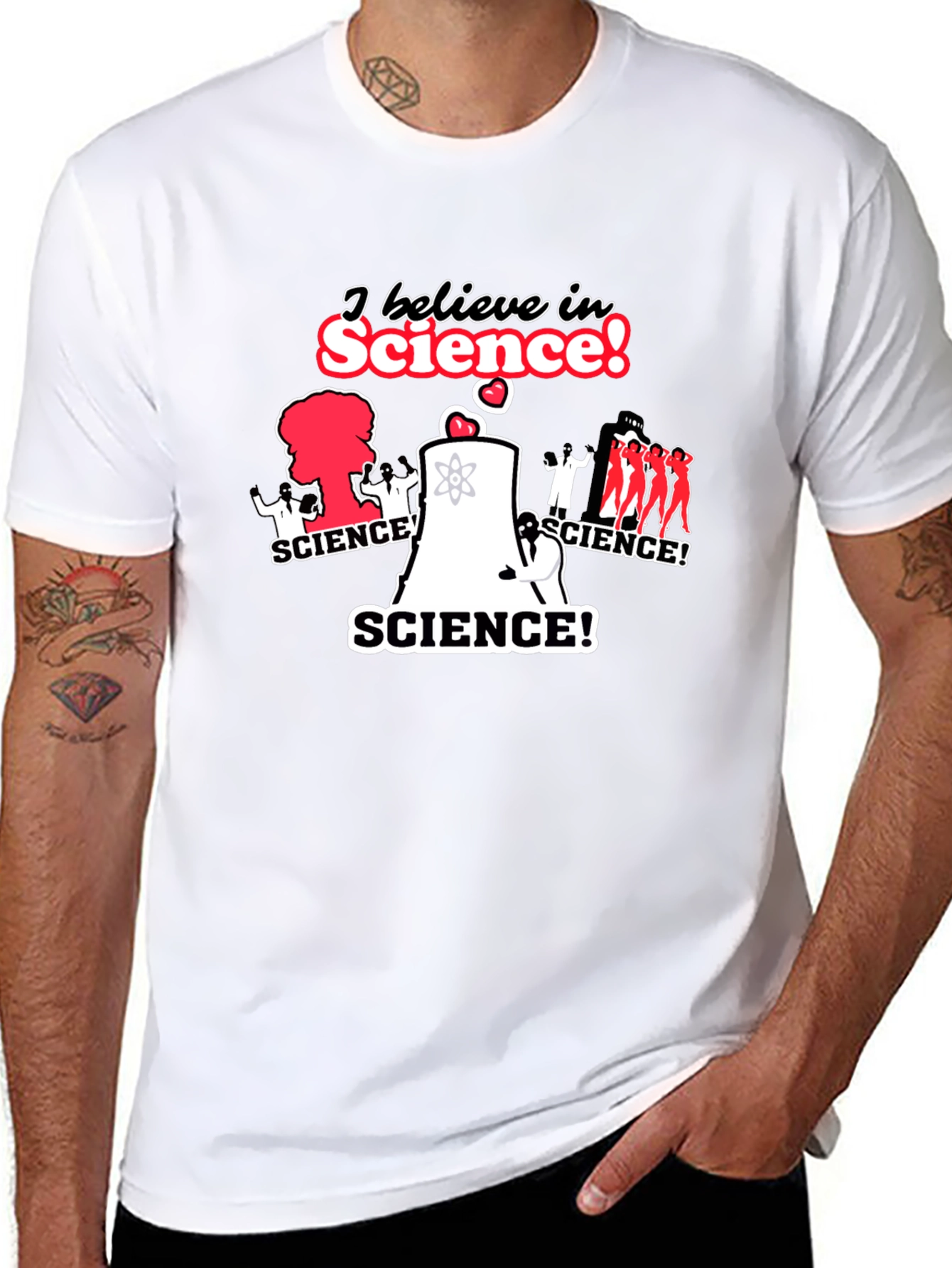I Believe in Science! T-Shirt - Black