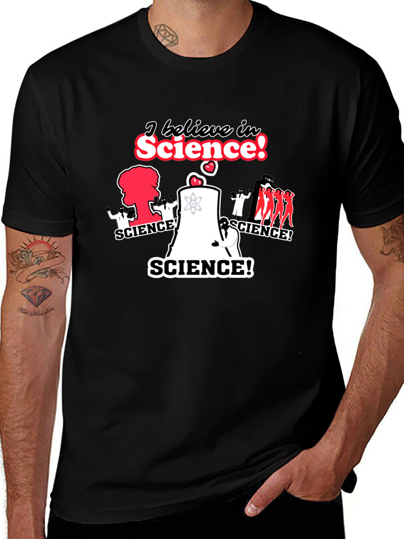 I Believe in Science! T-Shirt - Black