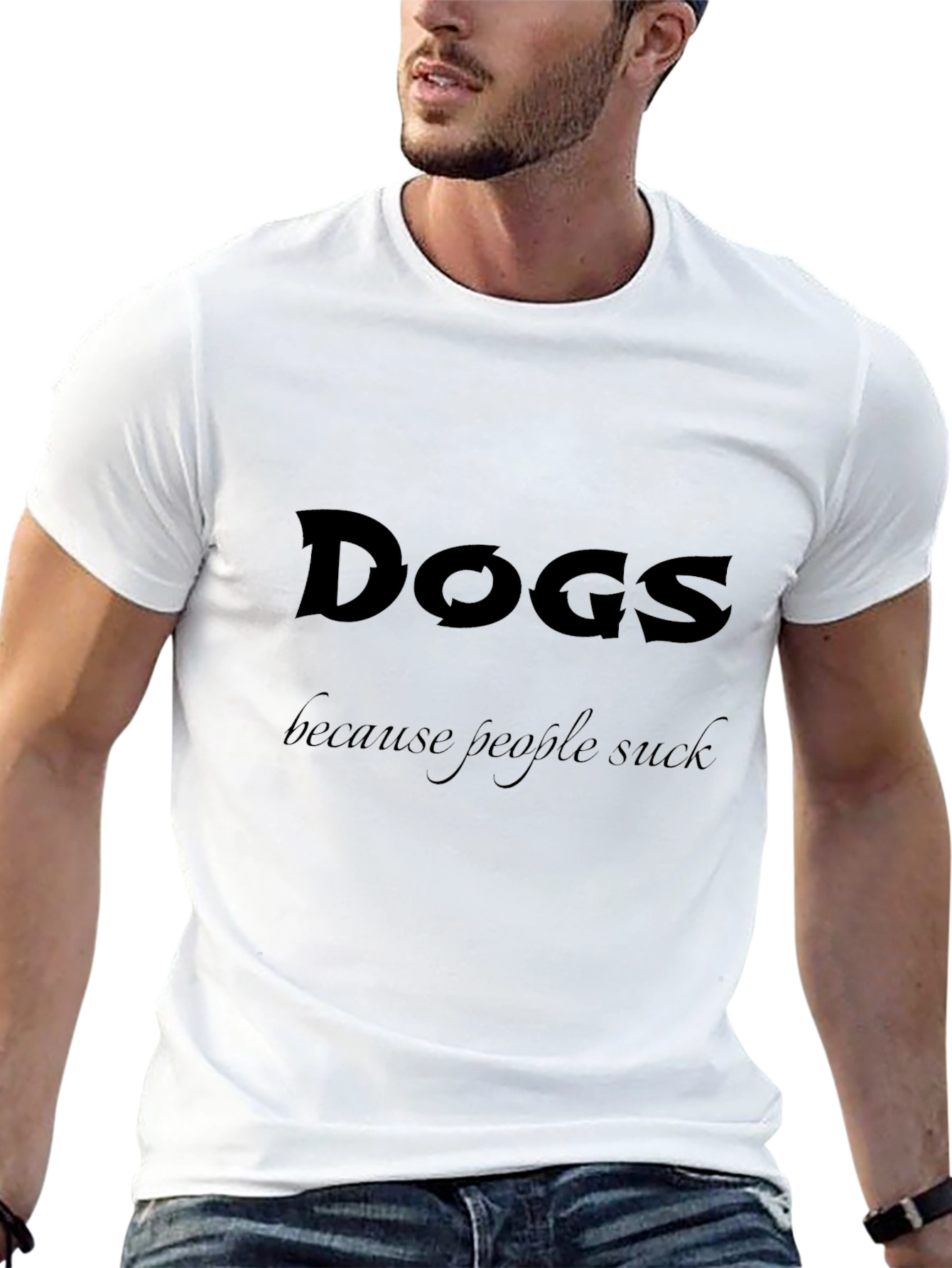 Dogs Because People Suck Graphic Tee