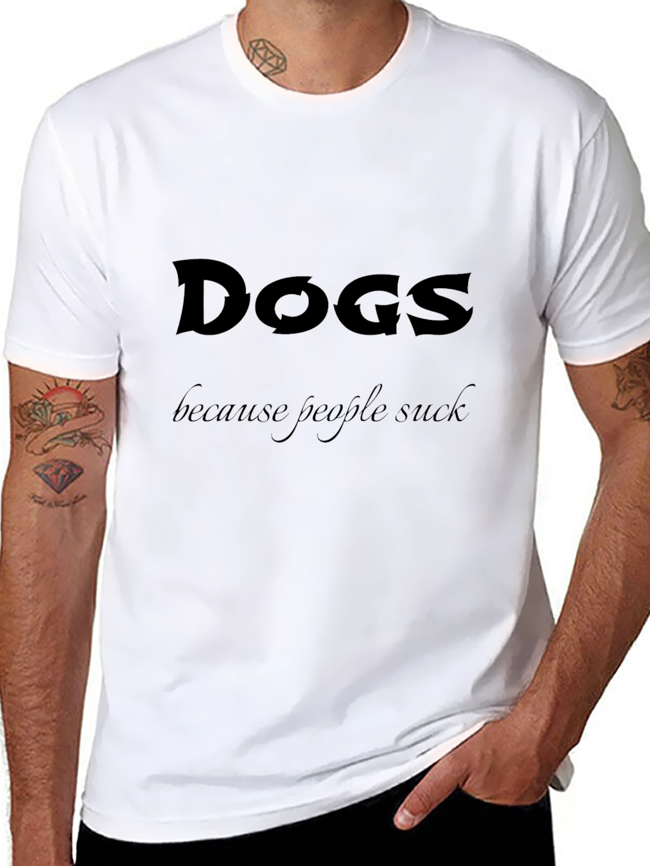 Dogs Because People Suck Graphic Tee