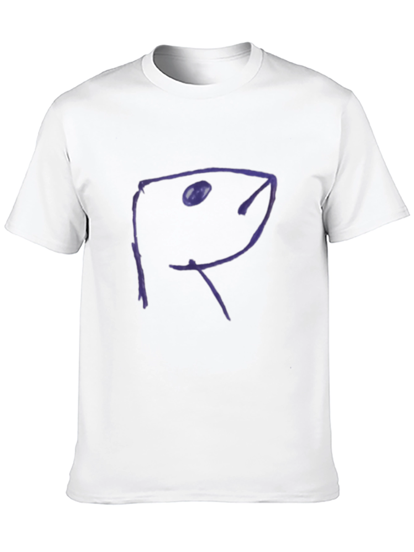 Abstract Fish Black Cotton Tee