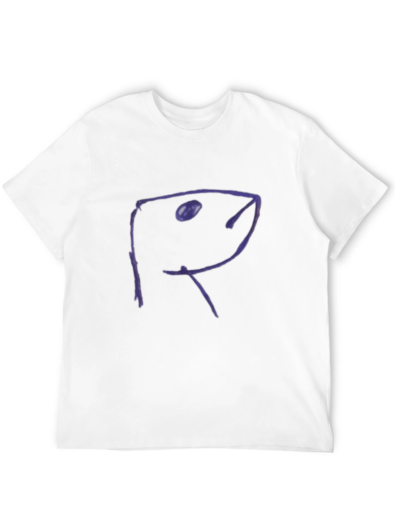 Abstract Fish Black Cotton Tee