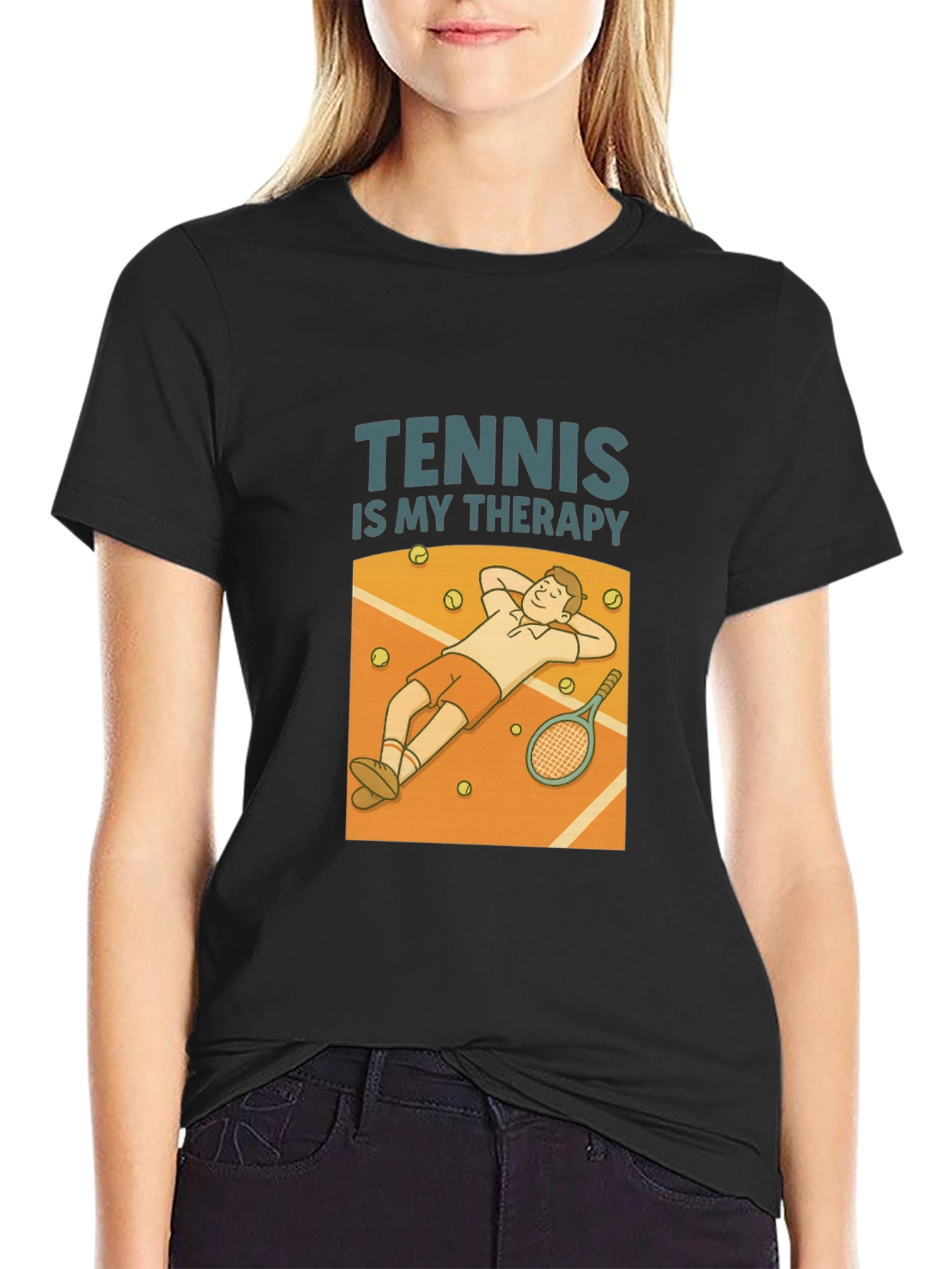 Tennis Therapy Graphic T-Shirt