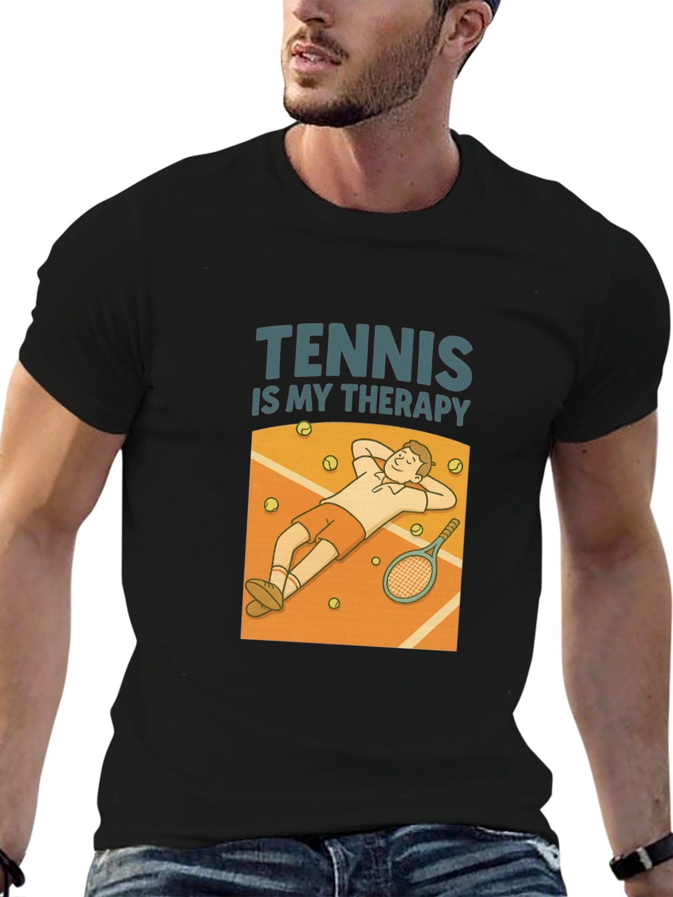 Tennis Therapy Graphic T-Shirt