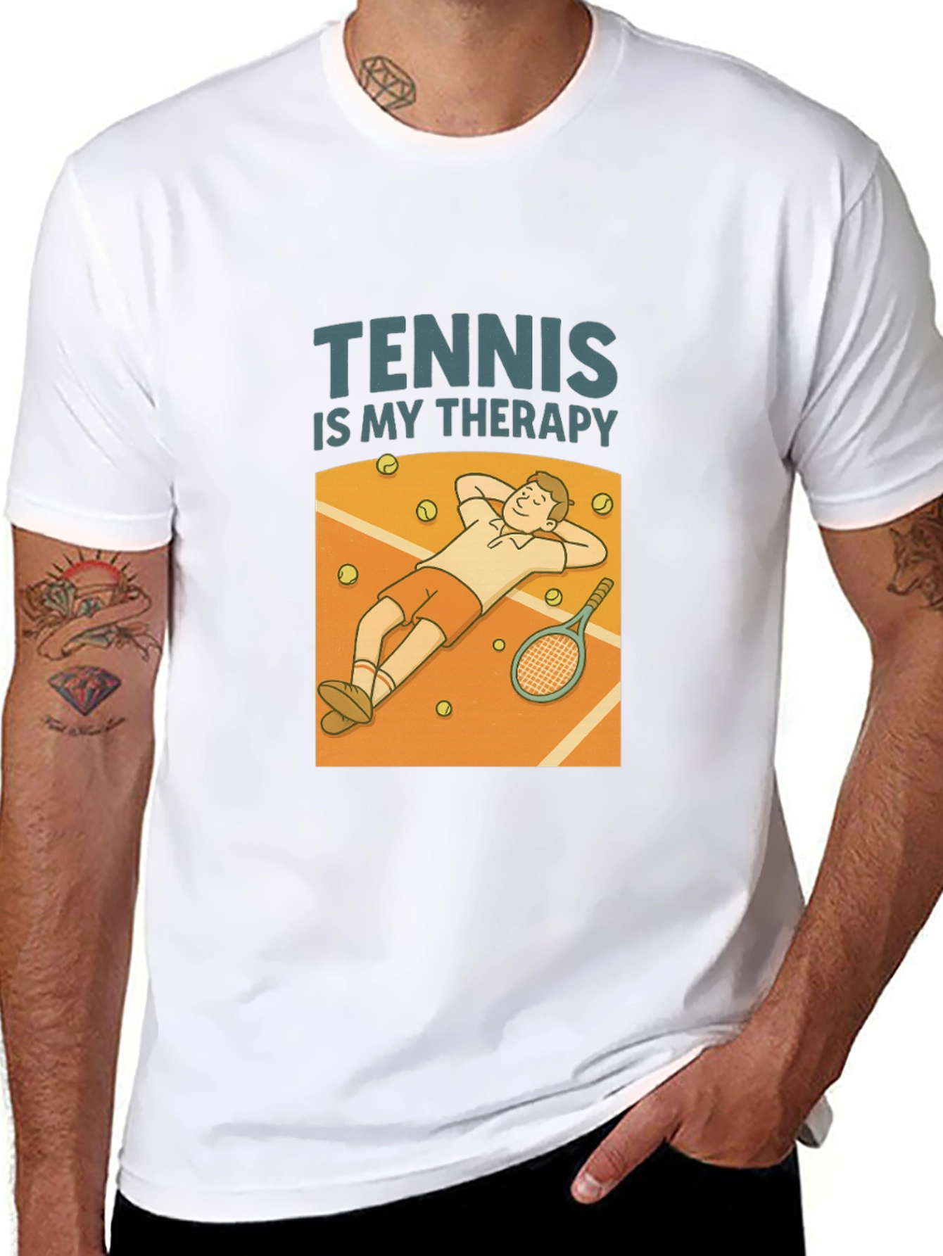 Tennis Therapy Graphic T-Shirt