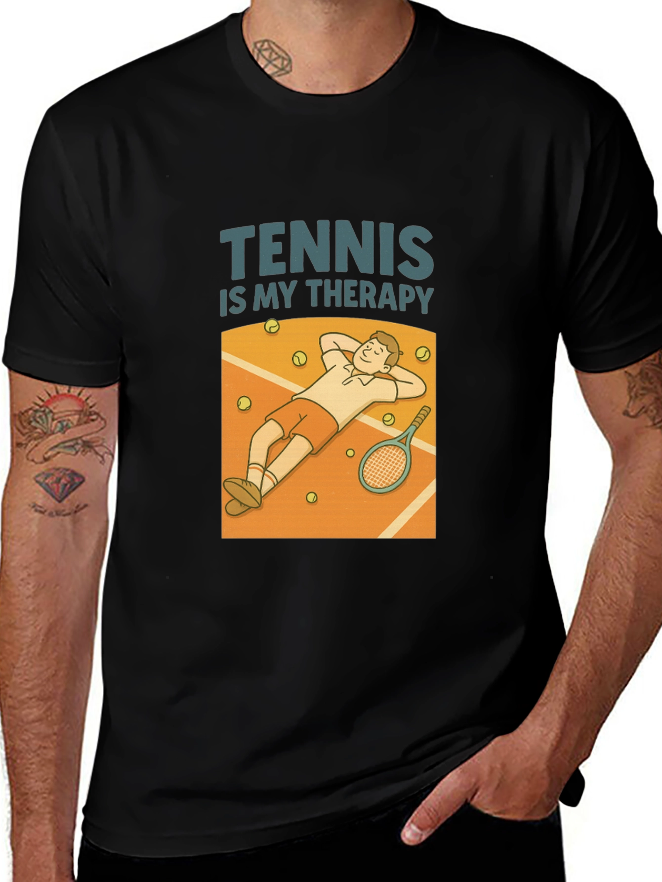 Tennis Therapy Graphic T-Shirt