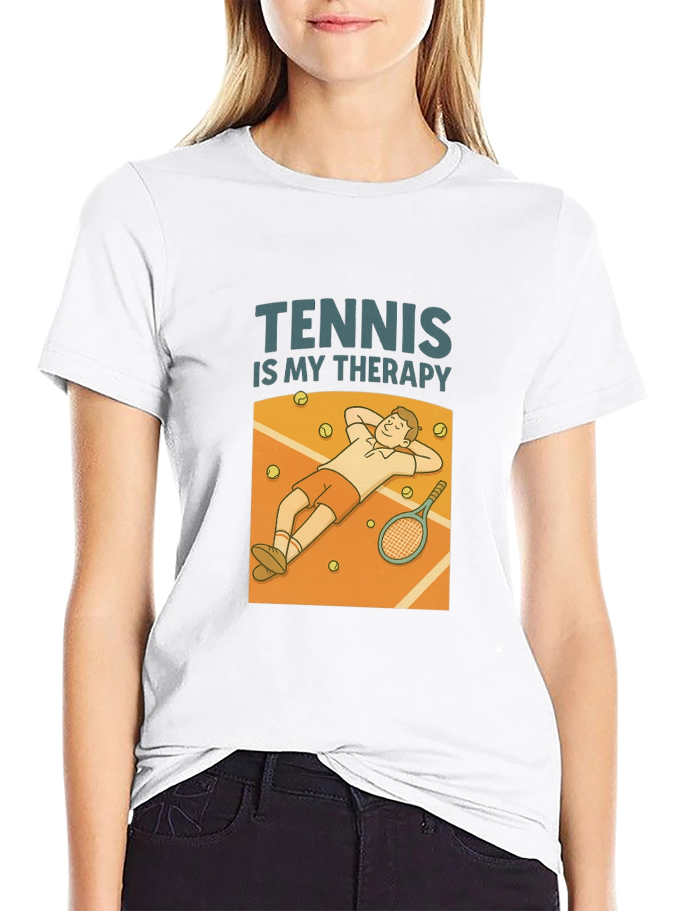 Tennis Therapy Graphic T-Shirt