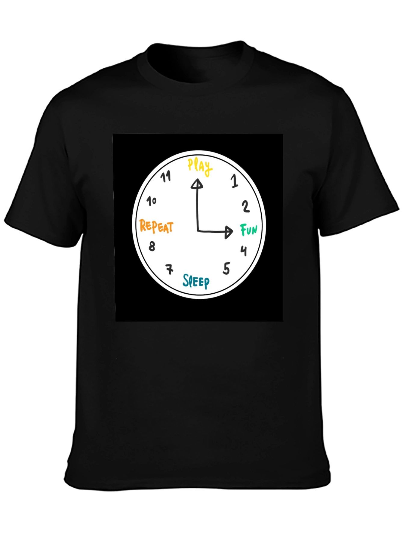 Play Fun Repeat Sleep Graphic T-Shirt