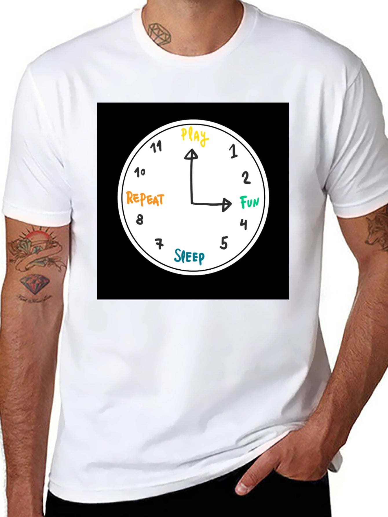 Play Fun Repeat Sleep Graphic T-Shirt