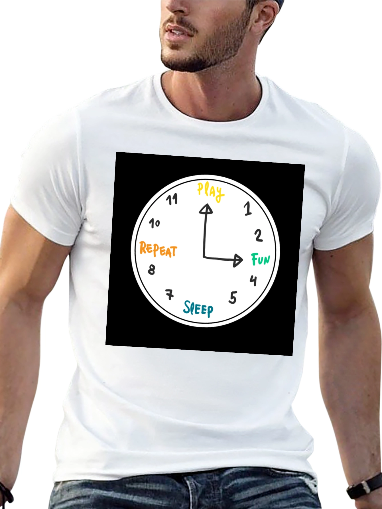 Play Fun Repeat Sleep Graphic T-Shirt
