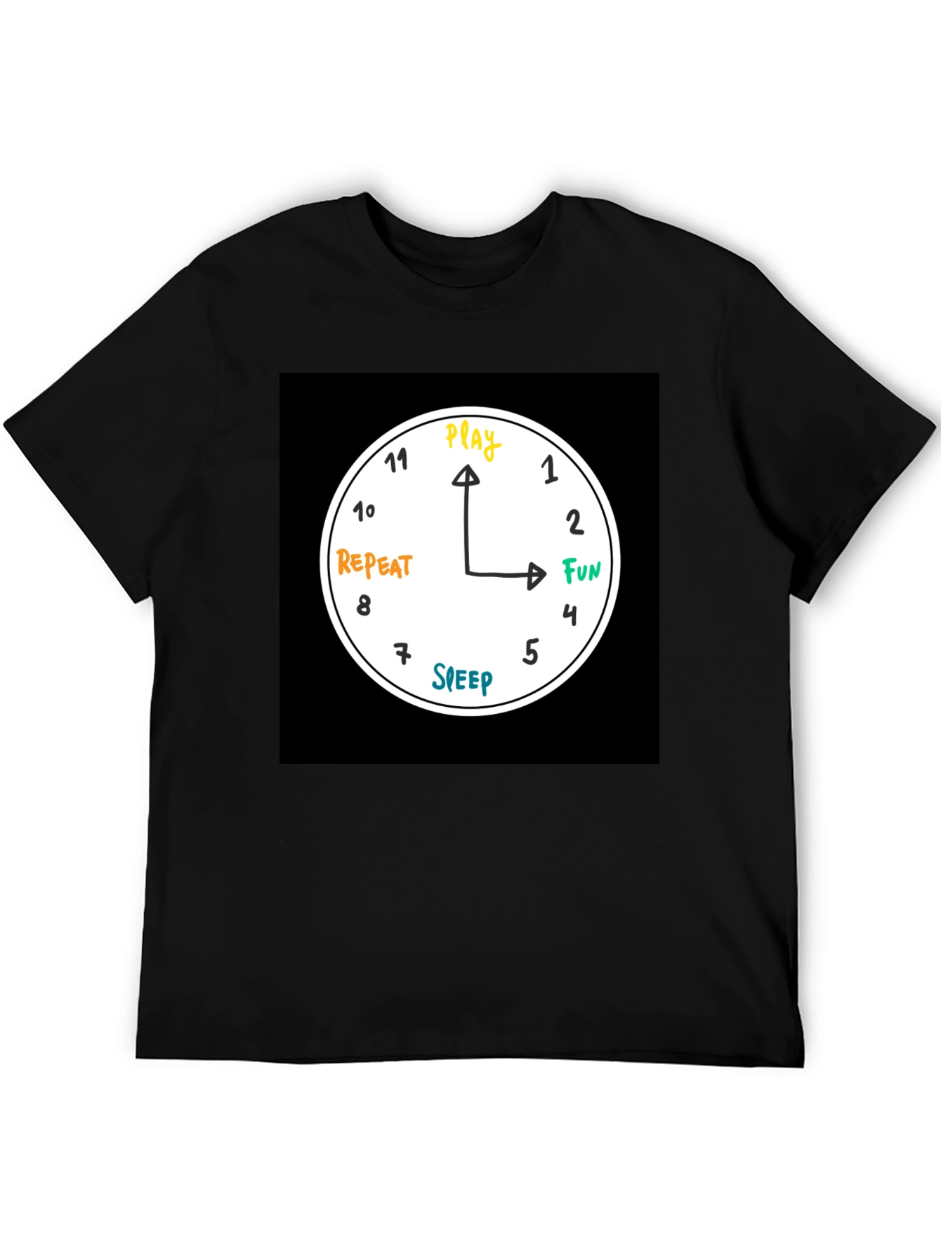 Play Fun Repeat Sleep Graphic T-Shirt