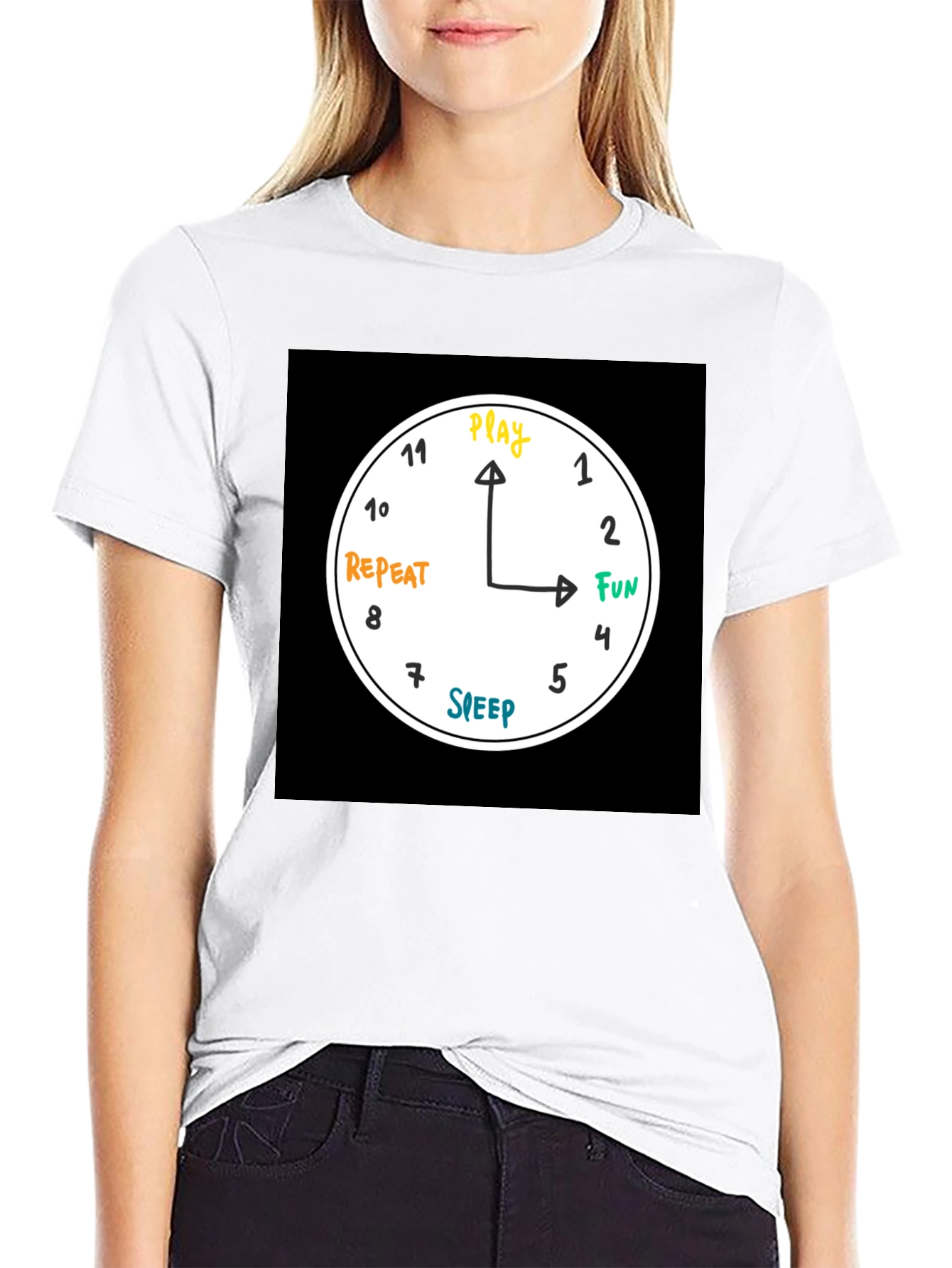 Play Fun Repeat Sleep Graphic T-Shirt