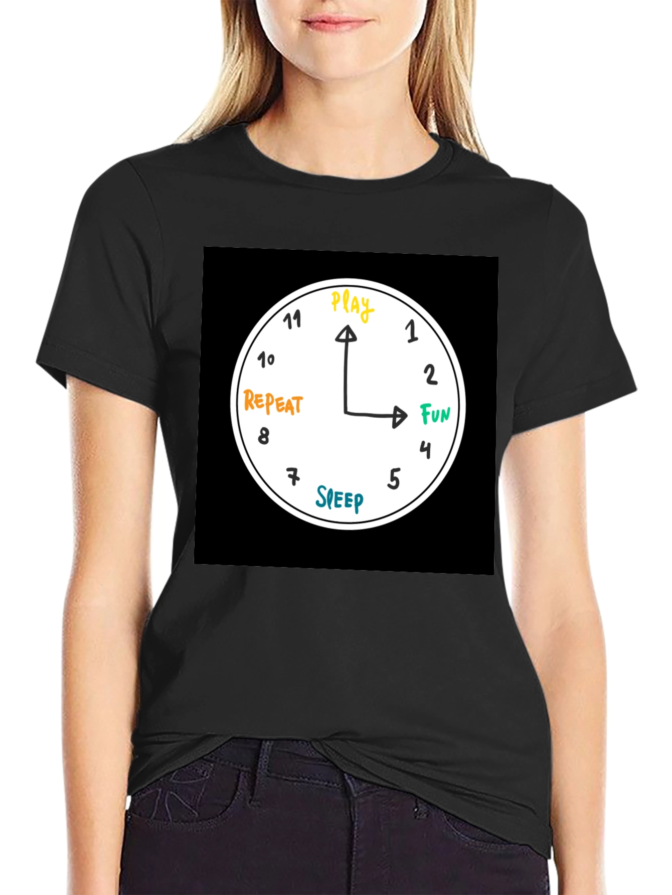 Play Fun Repeat Sleep Graphic T-Shirt