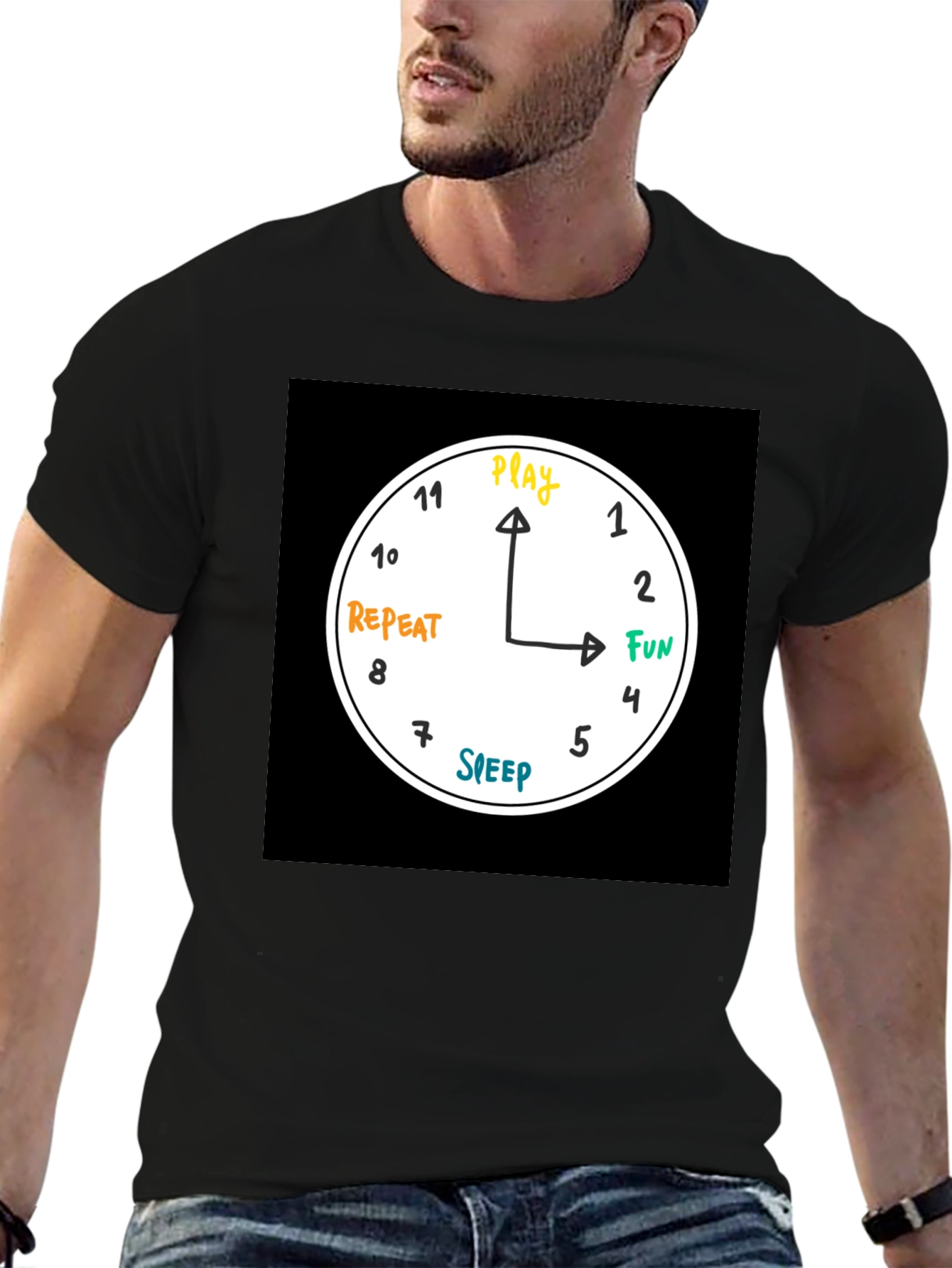 Play Fun Repeat Sleep Graphic T-Shirt