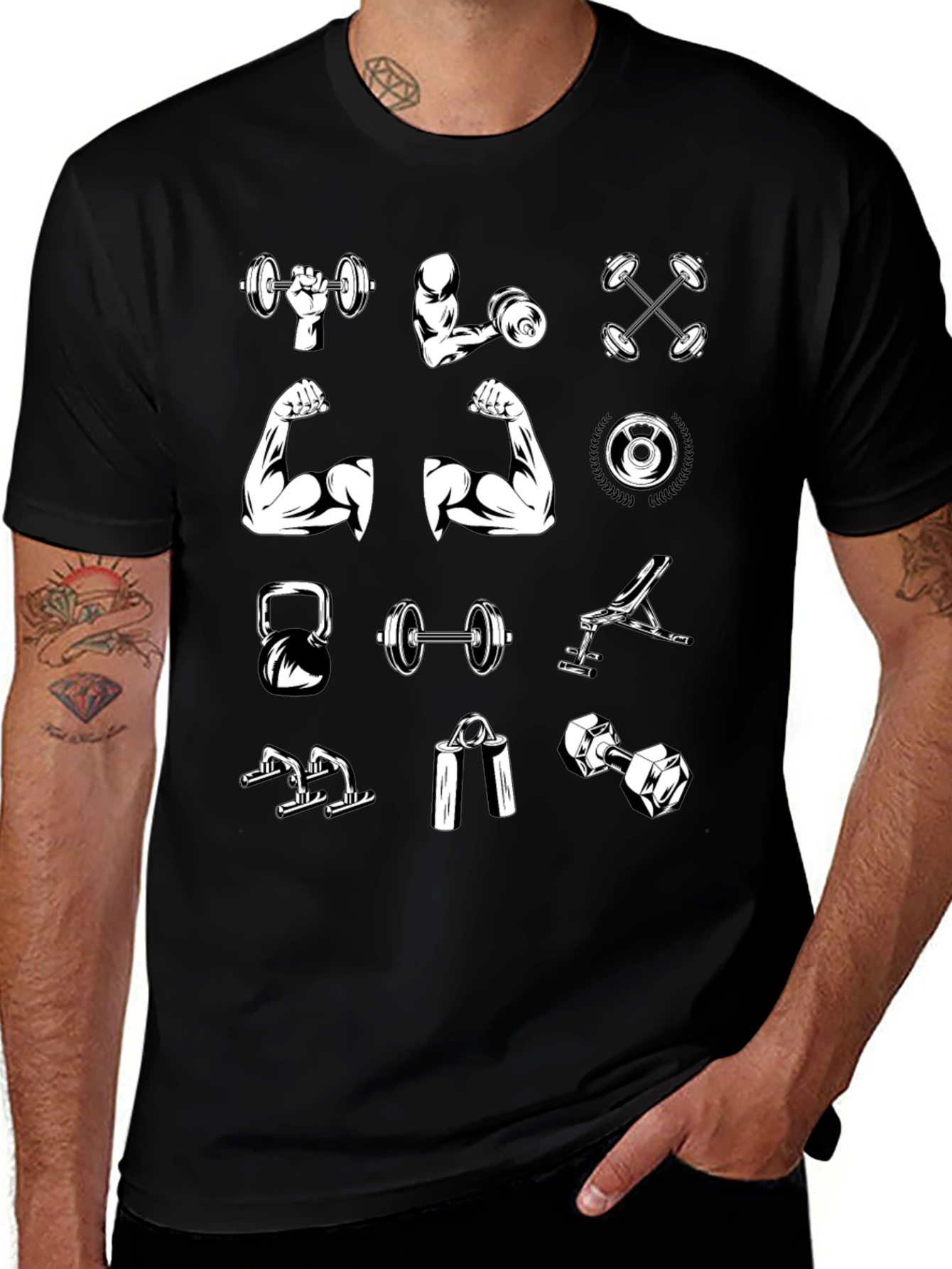 Gym Workout T-Shirt - Weightlifting Design