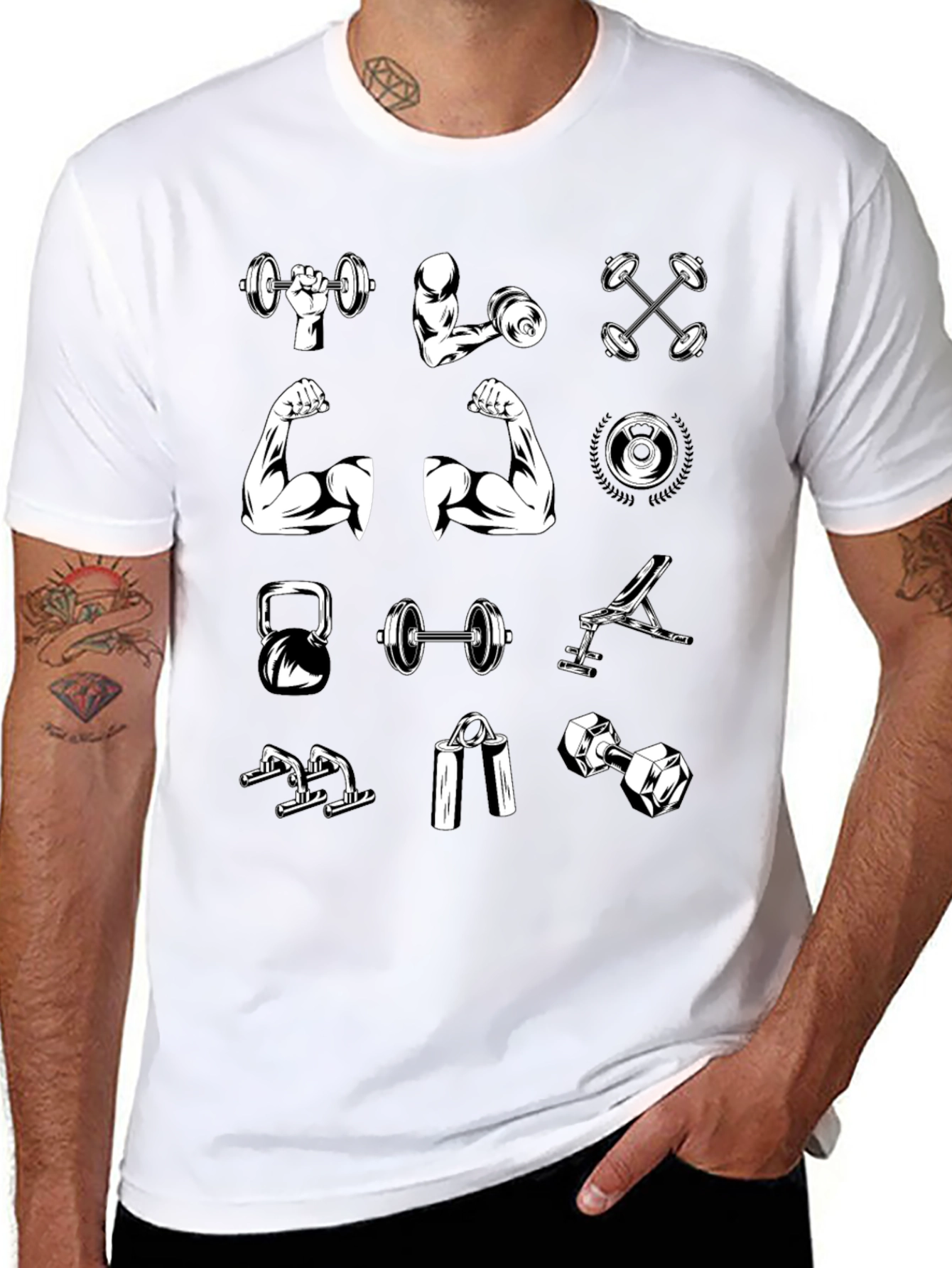 Gym Workout T-Shirt - Weightlifting Design