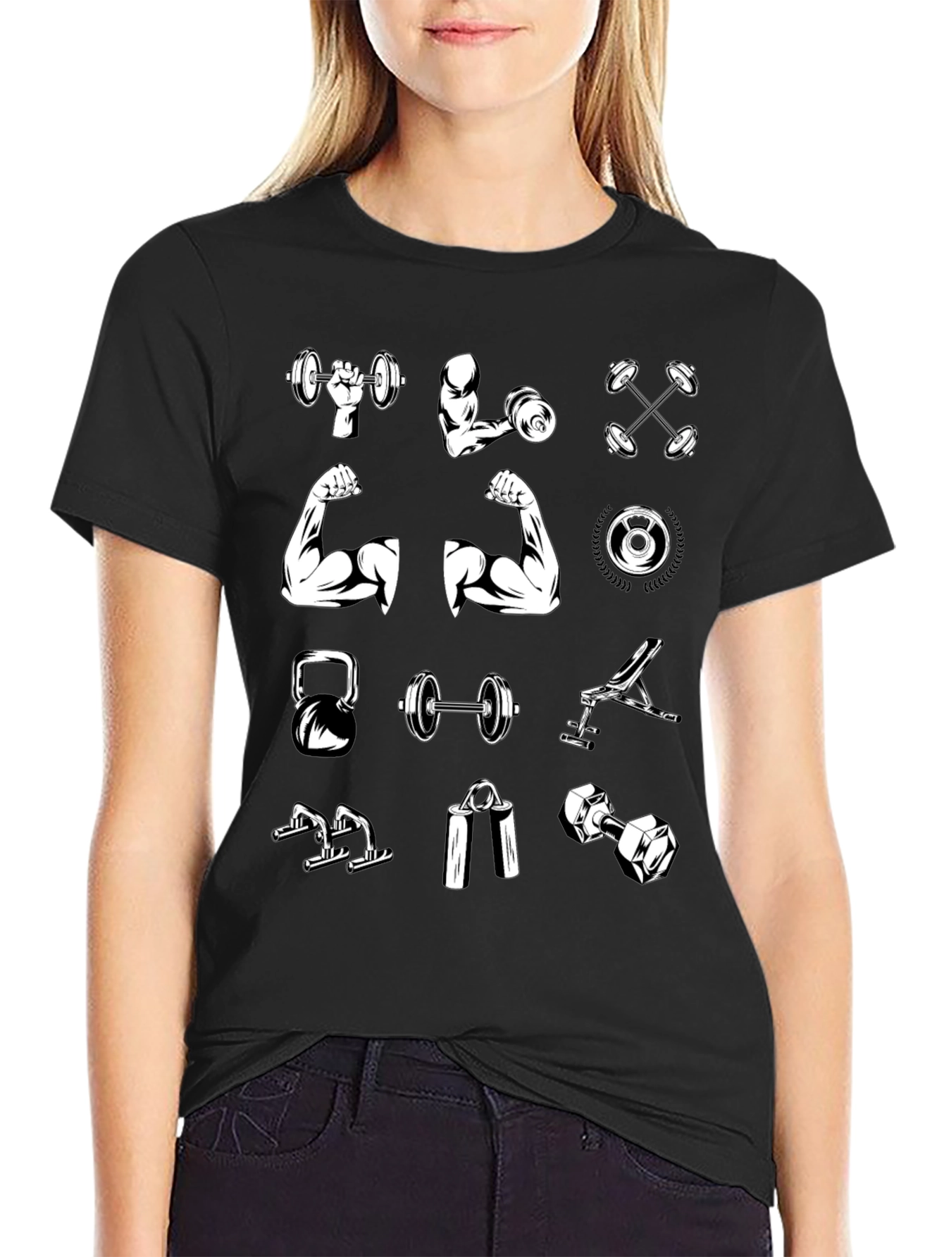 Gym Workout T-Shirt - Weightlifting Design