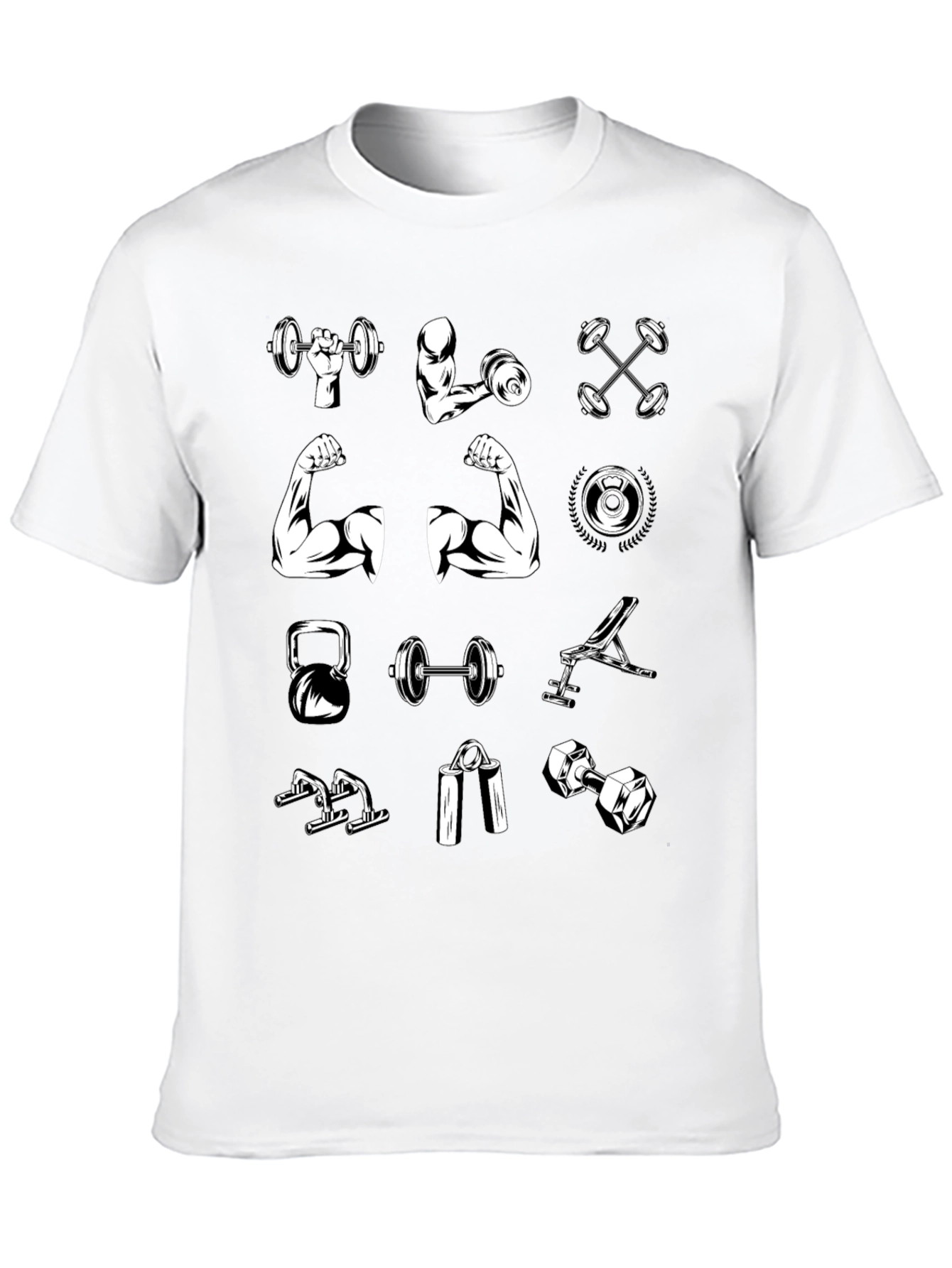 Gym Workout T-Shirt - Weightlifting Design