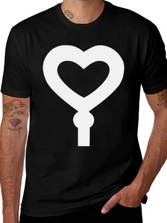 Heart Keyhole T-Shirt - Black