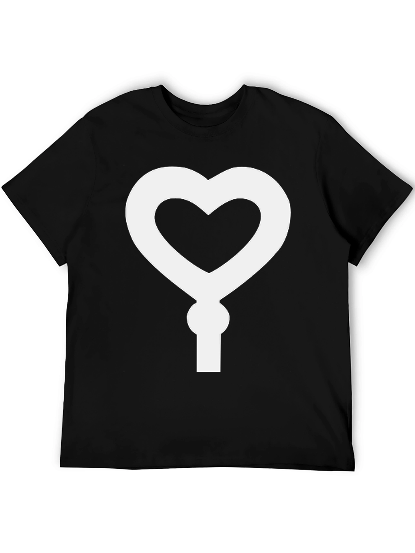 Heart Keyhole T-Shirt - Black