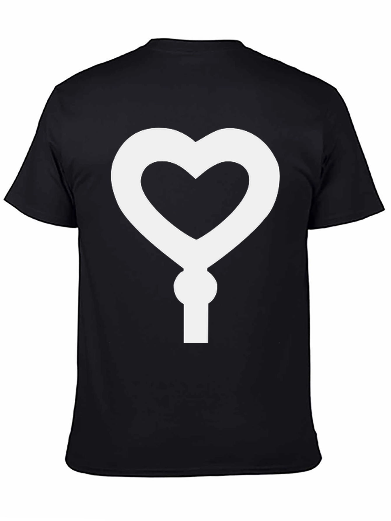 Heart Keyhole T-Shirt - Black