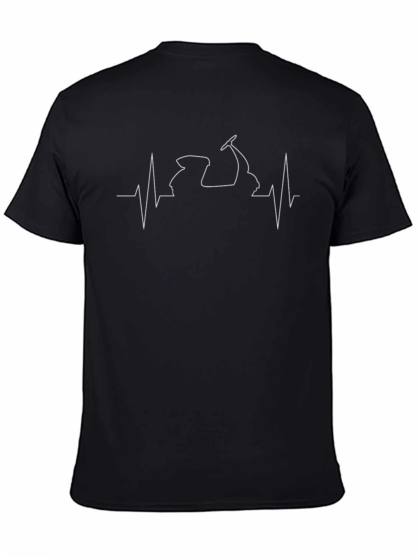 Scooter Heartbeat T-Shirt - Black Graphic Tee