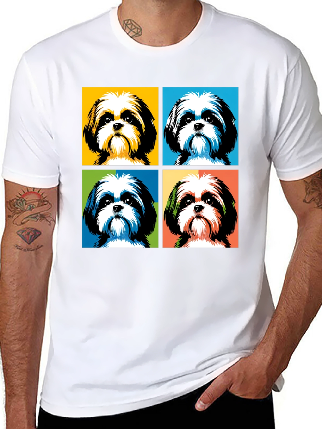 Dog Pop Art Graphic T-Shirt