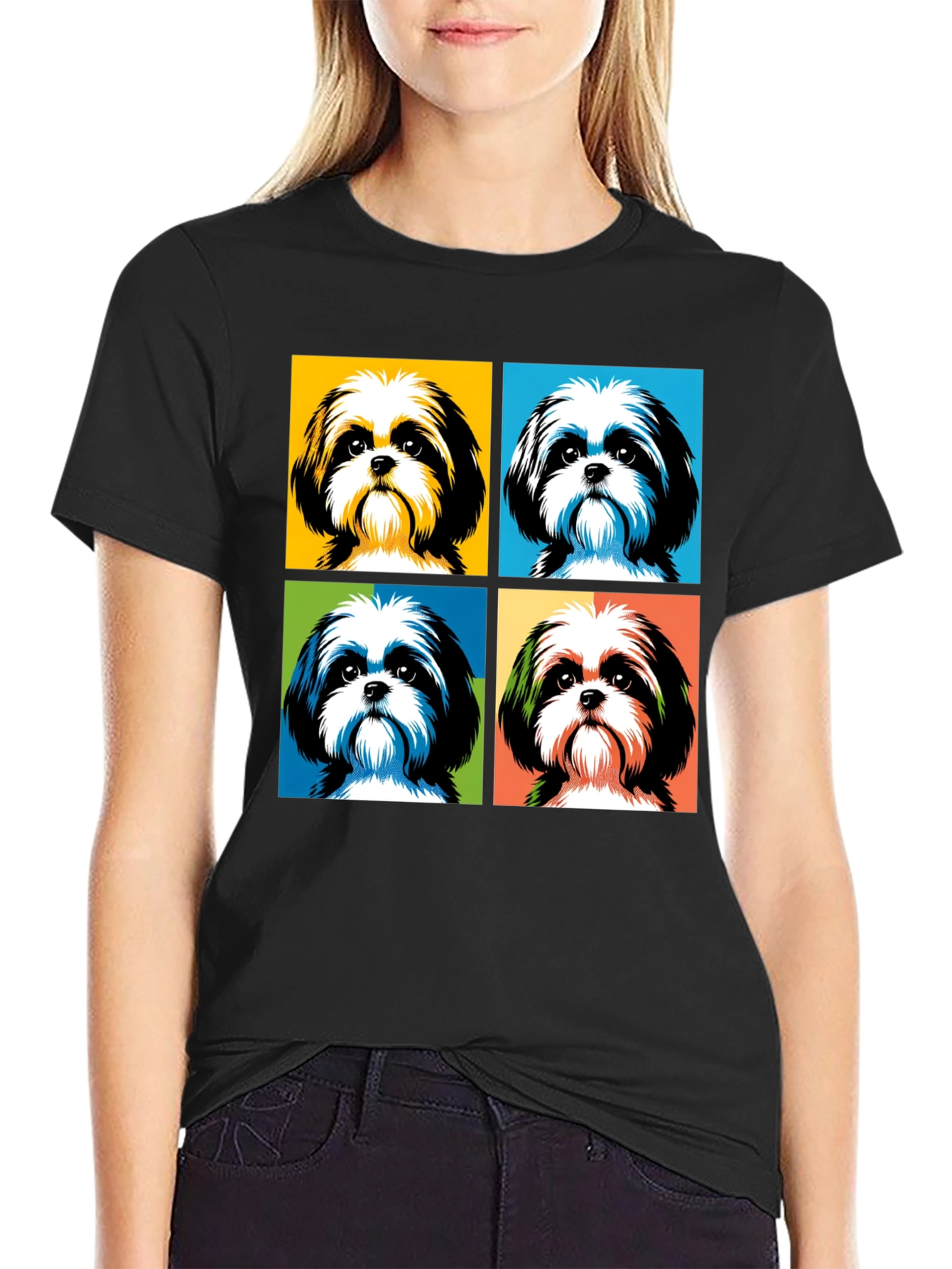 Dog Pop Art Graphic T-Shirt