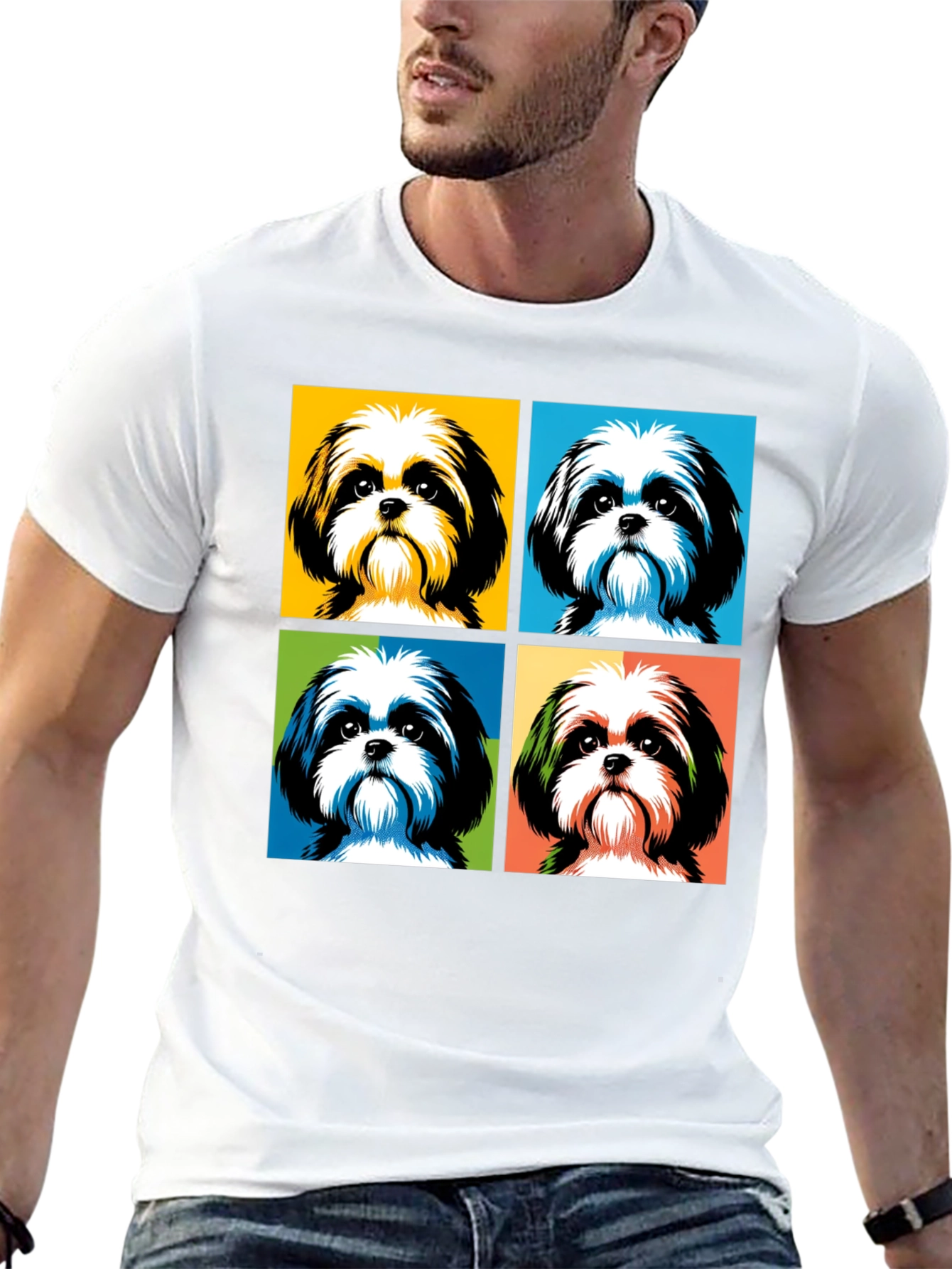 Dog Pop Art Graphic T-Shirt