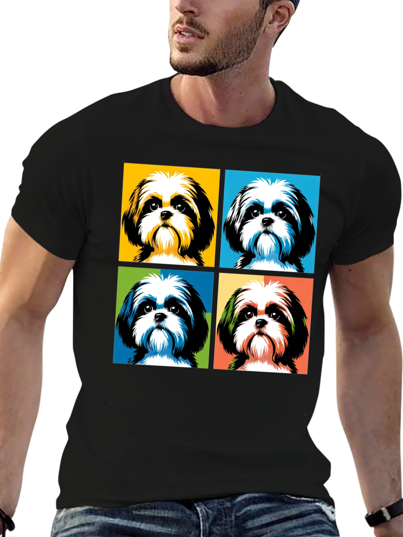 Dog Pop Art Graphic T-Shirt