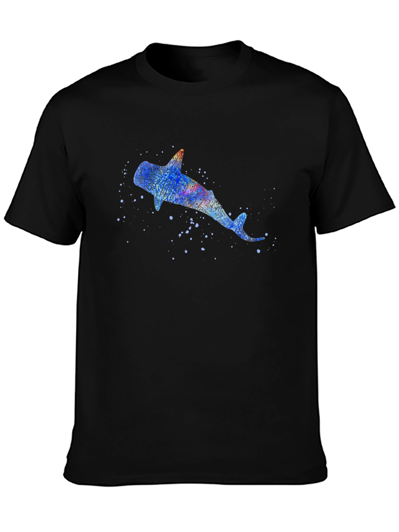 Whale Shark Graphic Black T-Shirt