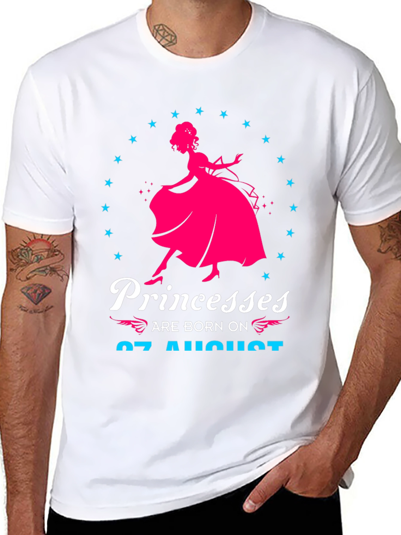 Princesses Born on August 07 T-Shirt