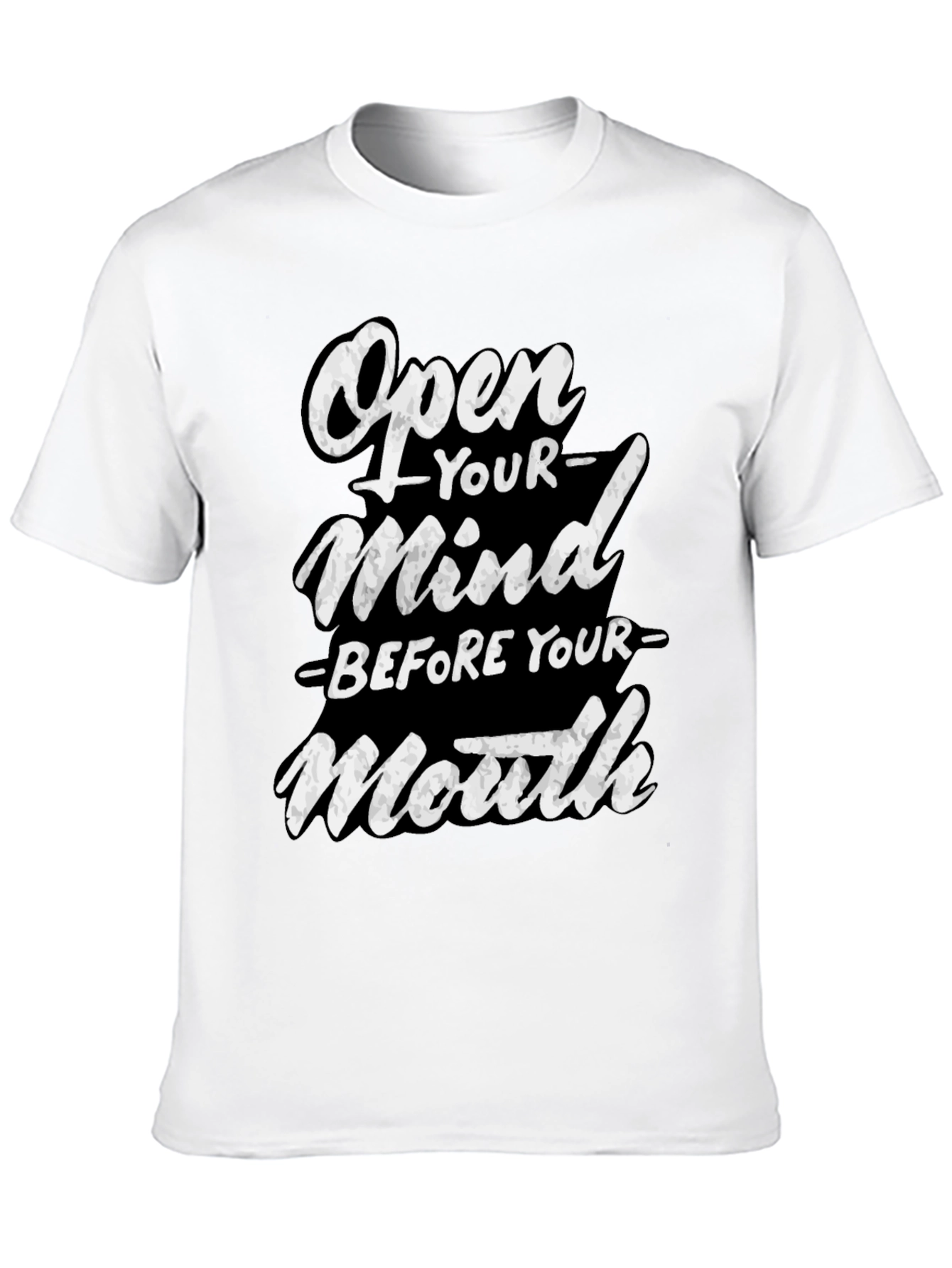 Open Your Mind Graphic T-Shirt - Black Cotton Tee