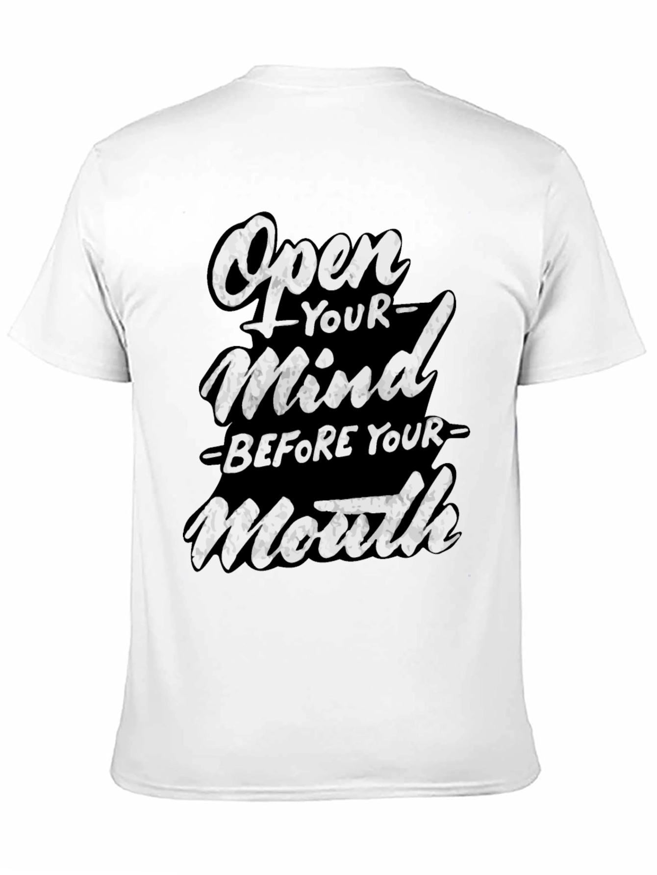 Open Your Mind Graphic T-Shirt - Black Cotton Tee